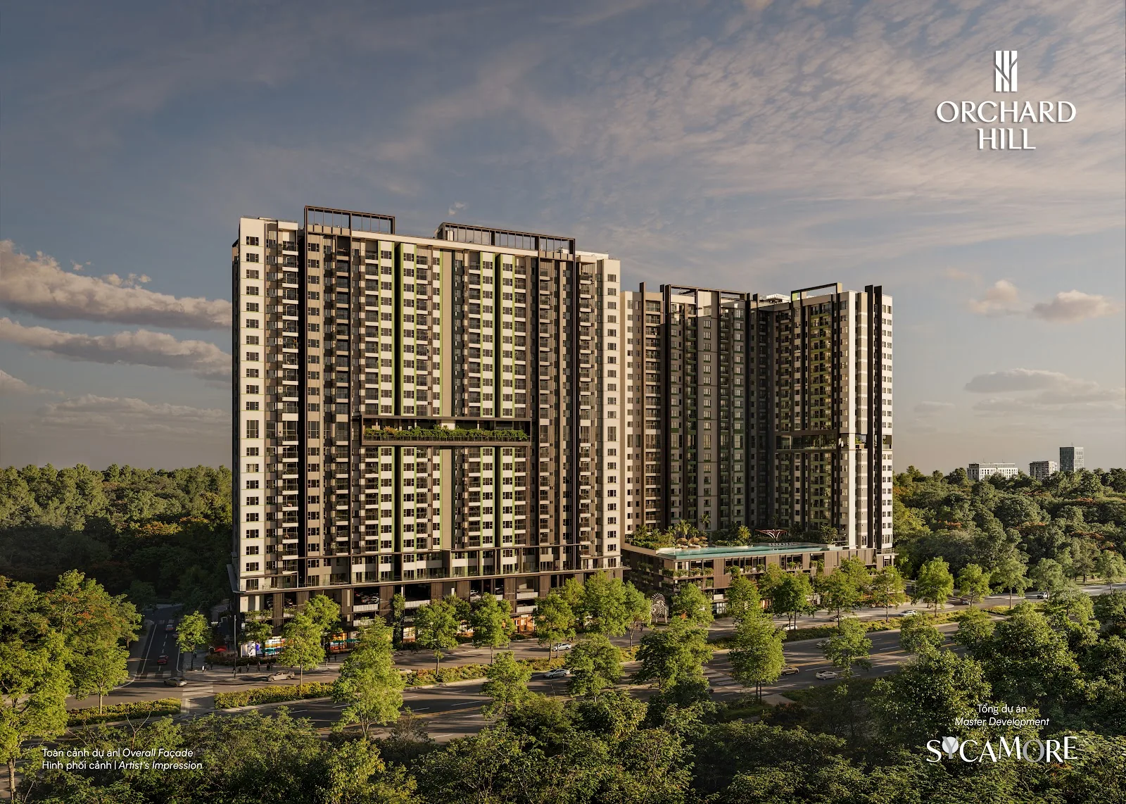 Orchard Hill · Phối cảnh minh họa · Không phải ảnh hiện trạng